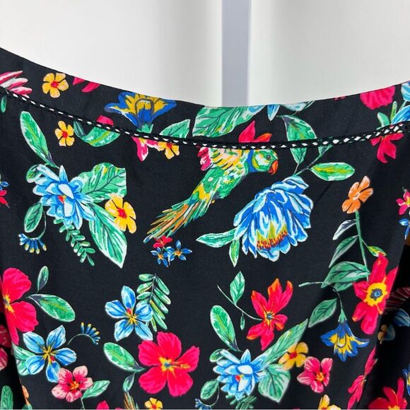 Old Navy Floral Summer Dress XL Lightweight & Breezy Sundress Parrot Bird Print - Picture 9 of 13